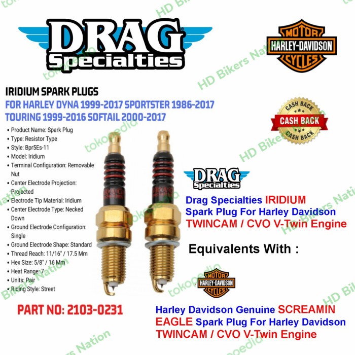 Busi Harley- Drag Iridium Twincam / Cvo -Dyna,Sporster,Touring,Softail