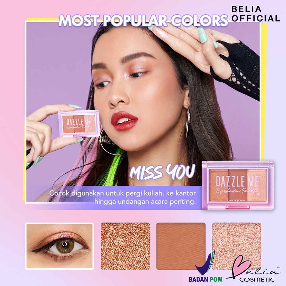 ❤ BELIA ❤ DAZZLE ME Cutie Pie Eyeshadow Palette 3 Colors | Eye Shadow | Riasan Mata | BPOM