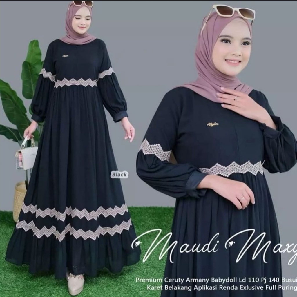 PRQ MAUDI MAXI PREMIUM - DRESS MAXI CERUTY - DRESS BUSUI - DRESS LEBARAN