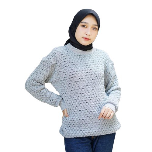 Sweater Rajut wanita | sweater roundhand | sweater round hand polos | Sweater Rajut Polos