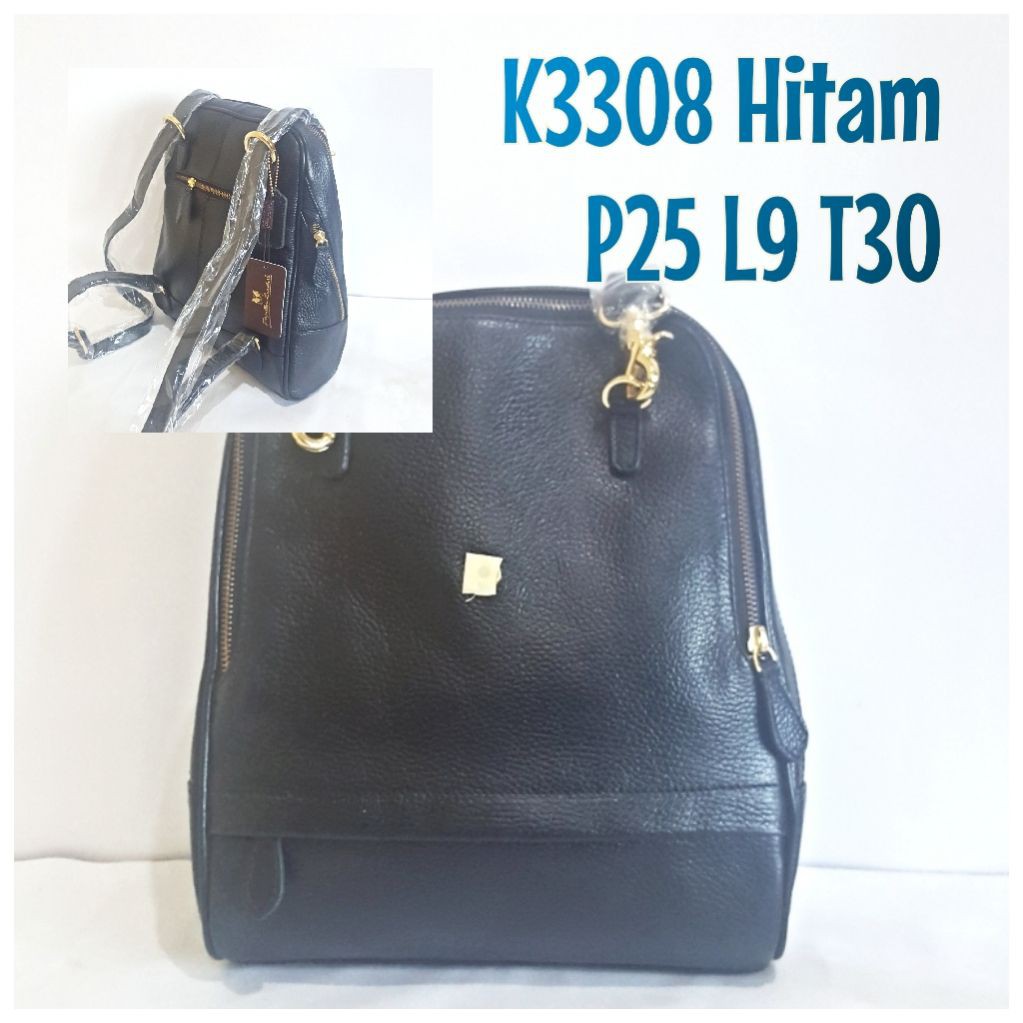 Tas Kulit Papillon Original K3308 Hitam