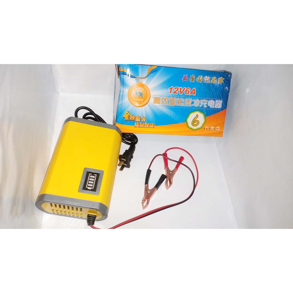 Alat charger aki mobil motor portable Amper besar 12V/6A bukan 2A