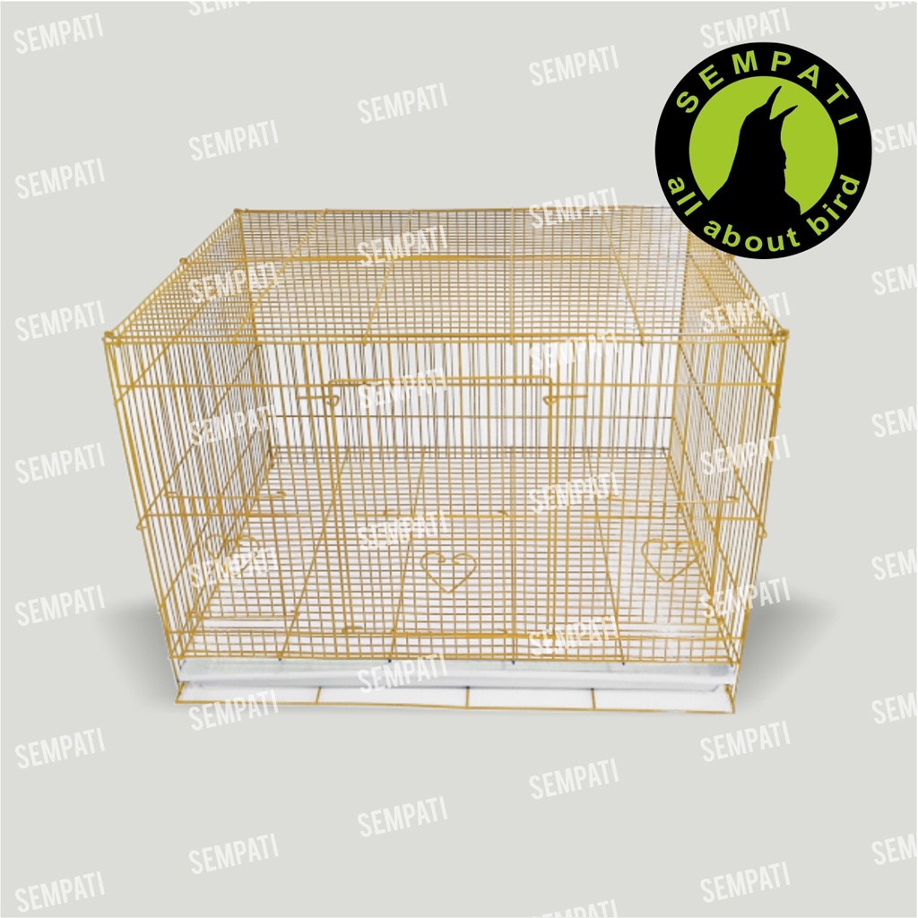 SANGKAR BURUNG KANDANG BURUNG BESI UMBARAN IMPORT KANDANG SANGKAR LOVEBIRD KUCING KELINCI HAMSTER LIPAT UMB-CREAM