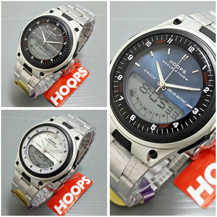 FREE ONGKIR JAM TANGAN PRIA & WANITA HOOPS ORIGINAL DUAL TIME TERLARIS