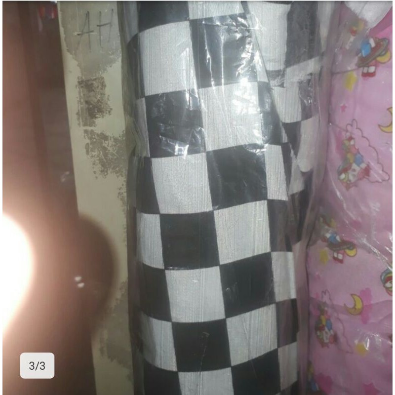 Bahan katun kotak catur/Kain katun kotak/Bahan katun