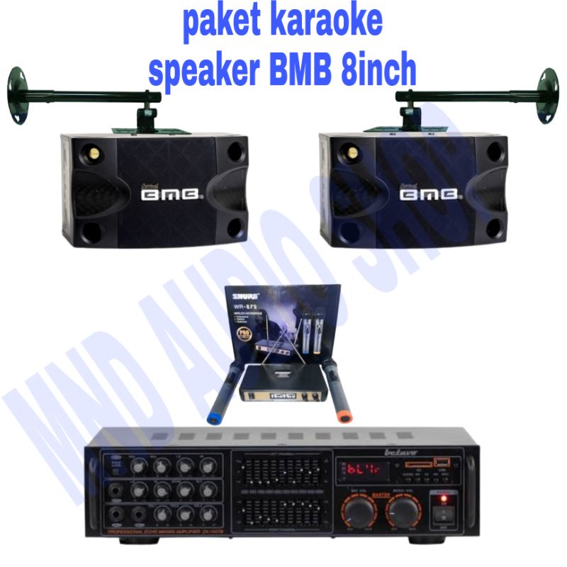 paket sound system karaoke BMB original 8inch + amplifier