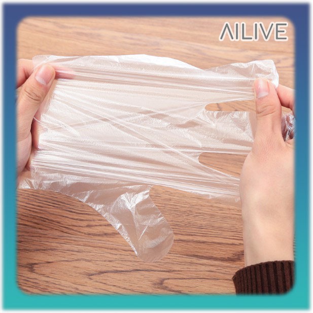 Sarung Tangan Plastik Bening Sekali Pakai Food Grade Higienis Dispossable Gloves Isi 100 Pcs Murah