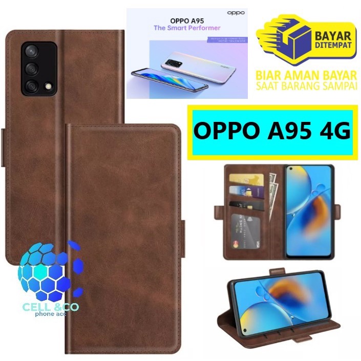 Flip cover OPPO A95 4G Flip case buka tutup kesing hp casing hp flip case leather wallet