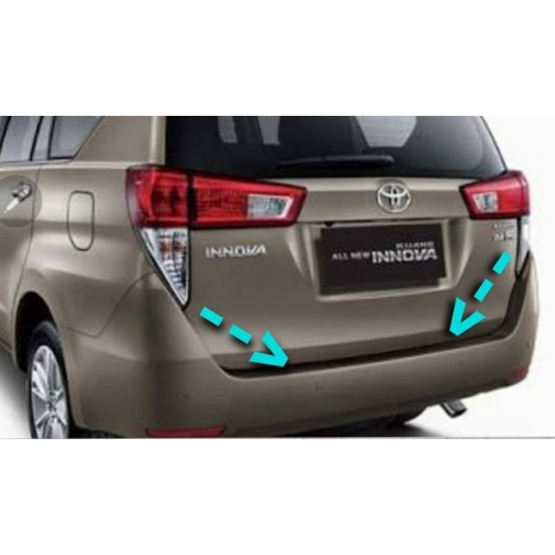 Silplate sill plate belakang PINTU bagasi toyota Innova INOVA reborn 2016 sampai 2023 2017 2018 2019 2020 20212022 ribon plastik ABS HITAM