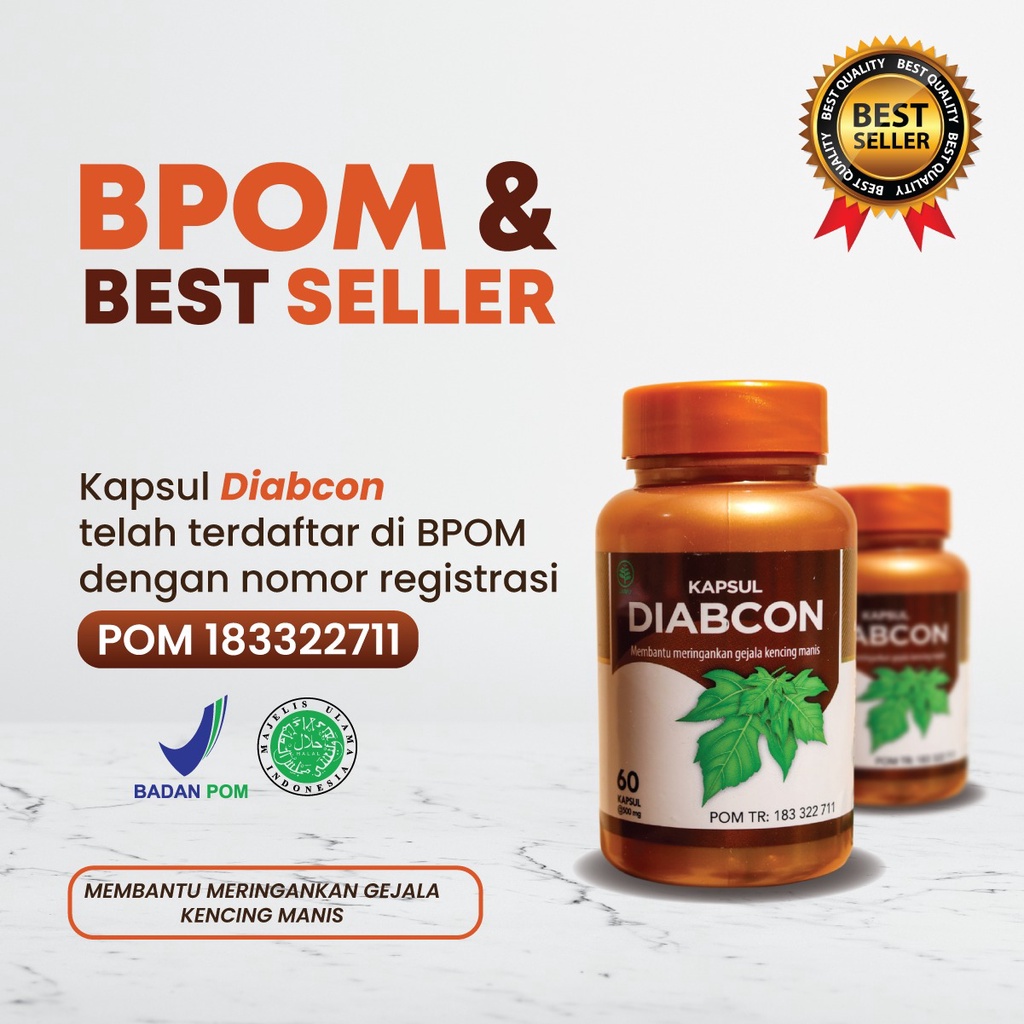 ORIGINAL Kapsul Diabcon Obat Gula Darah Tinggi, Atasi Diabetes Kencing Manis Terbaik