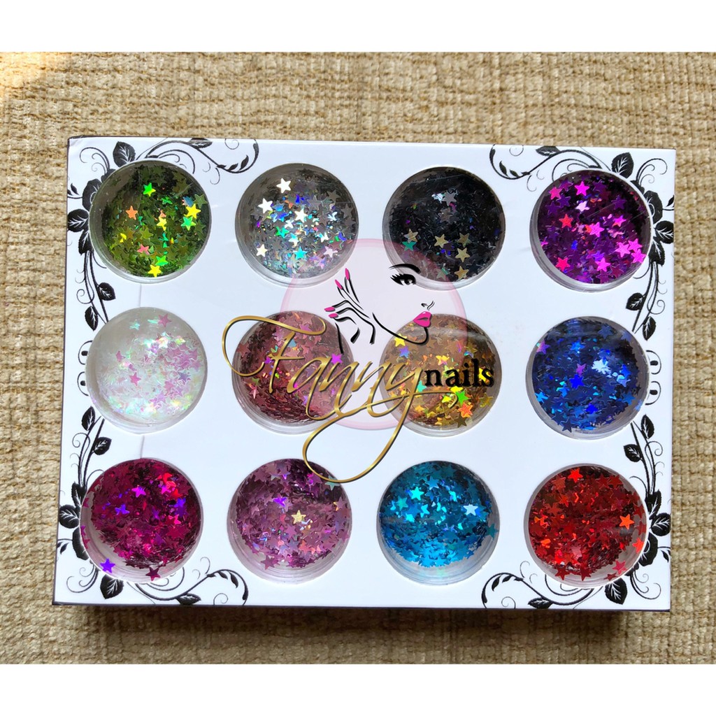 Hiasan glitter acc slime nailart star bintang swarovski nailart pearl Produk Good Quality