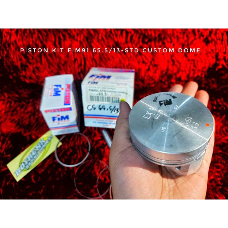 PISTON KIT FIM91 DIAMETER 65.5 PIN 13 CUSTOM DOME - BOYRENK RACING CONCEPT