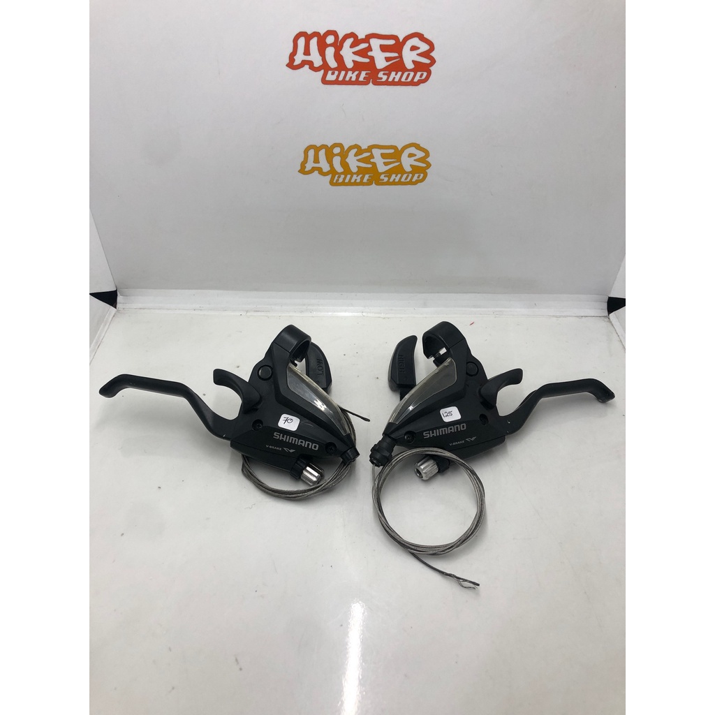 Brifter Brake Shifter Kiri MTB Seli Sepeda Lipat Road Shimano EF500 3x8 Speed Bekas Normal