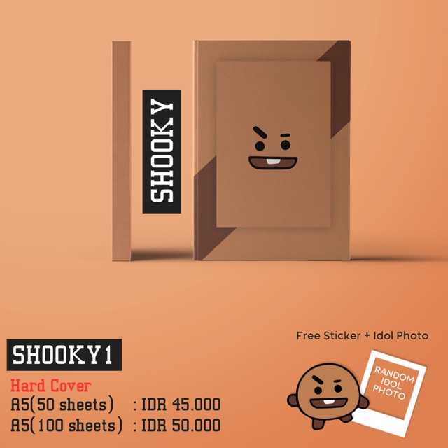 

BTS BT21 Book Shooky Free Sticker + Idol Photo