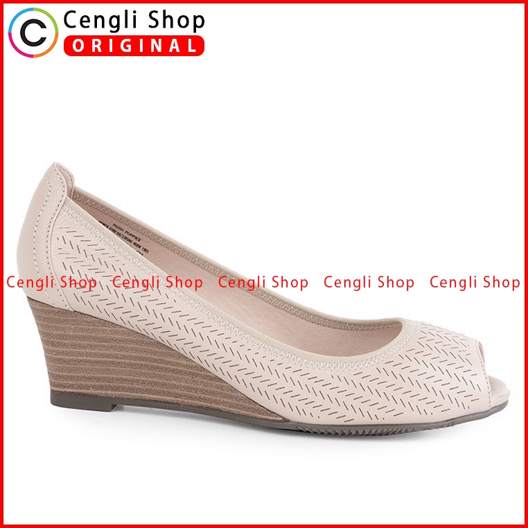 SEPATU WEDGES KULIT HUSH PUPPIES WANITA ORIGINAL BRANDED TERBARU HW01