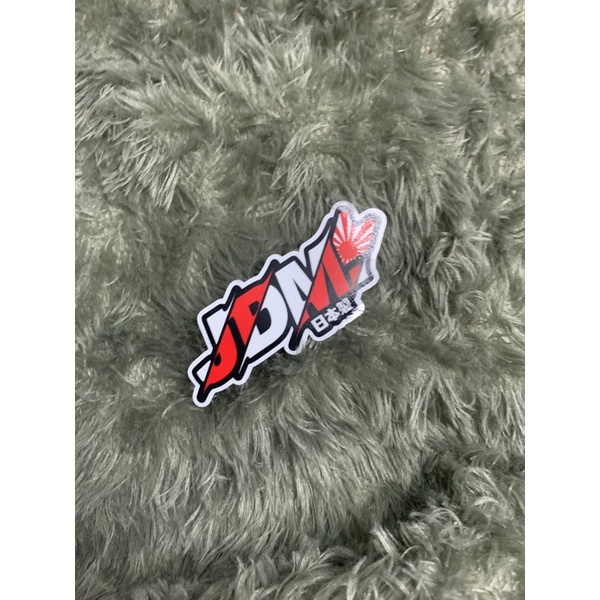 STICKER JDM SLASH RED WHITE