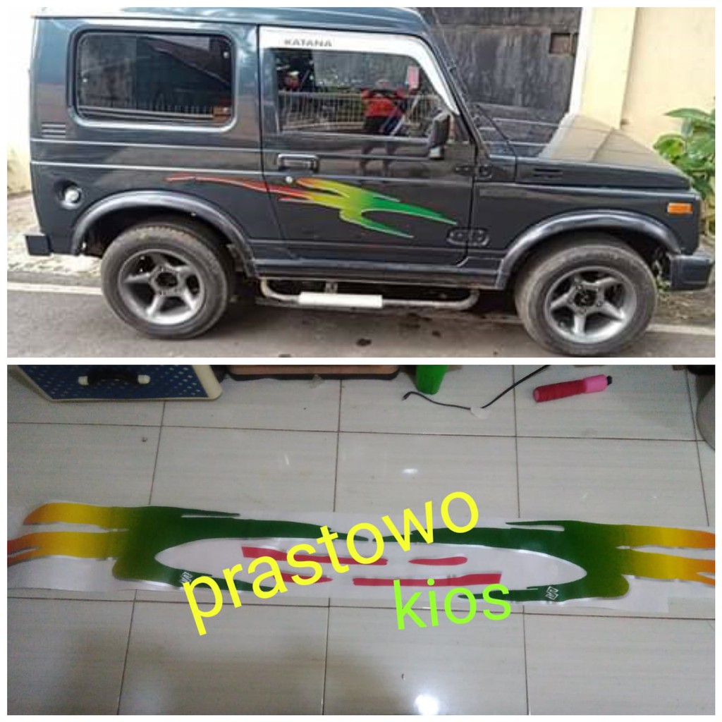 Striping sticker stiker lis body suzuki katana jimny trisula