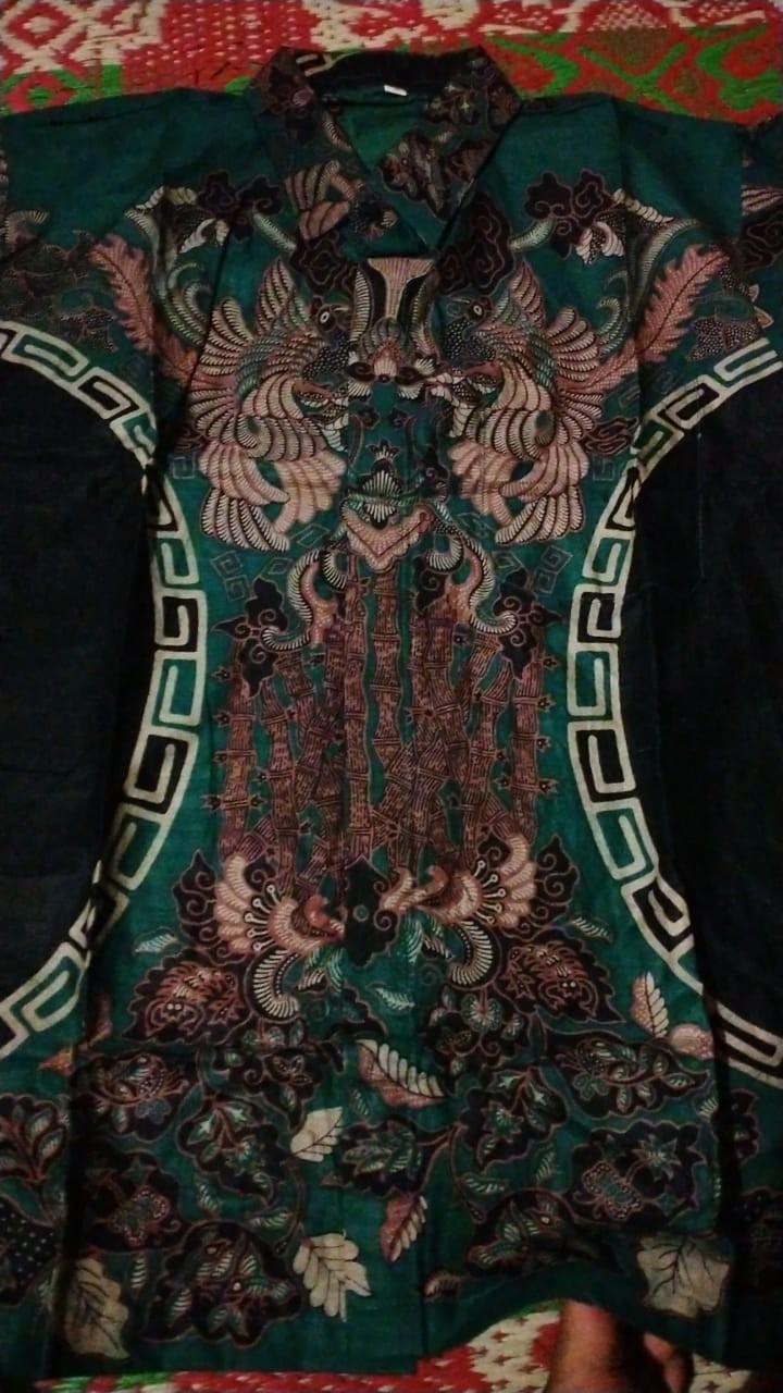 Kemeja  Batik Pria Lengan Panjang Size M L Xl Xxl 3l  Bswart Batik Hrb026 Kenongo Kemeja Batik