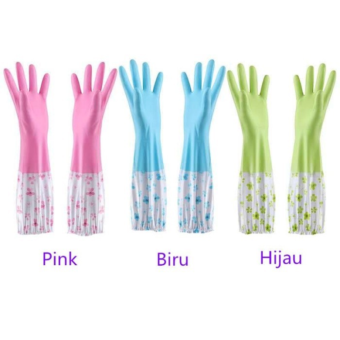 SARUNG TANGAN CUCI PIRING PANJANG BAHAN KARET MULTIFUNGSI HAND GLOVE