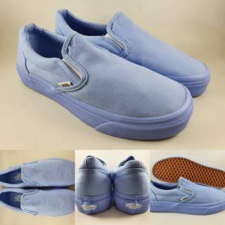 checkered light blue vans