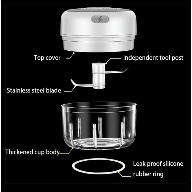 250ml USB Mini Chopper USB Mini Food Processor Usb Blender mini Serbaguna Blender Bumbu Portable