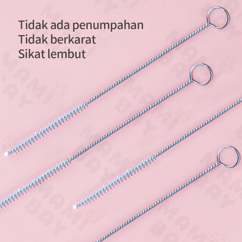 OKEYI Sikat Dot Bayi stainless brush straw Sikat Sedotan