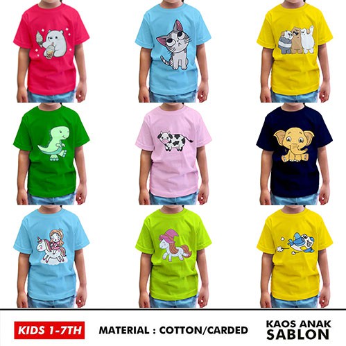  KAOS  ANAK MOTIF KARAKTER KARTUN SERIES  KAOS  ANAK 1 7 TH 