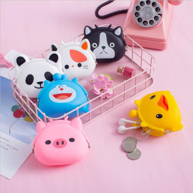 TERBARU!! Dompet Koin Motif Lucu Kekinian Fashion Korea Bahan Silicon Karet Premium Terlaris