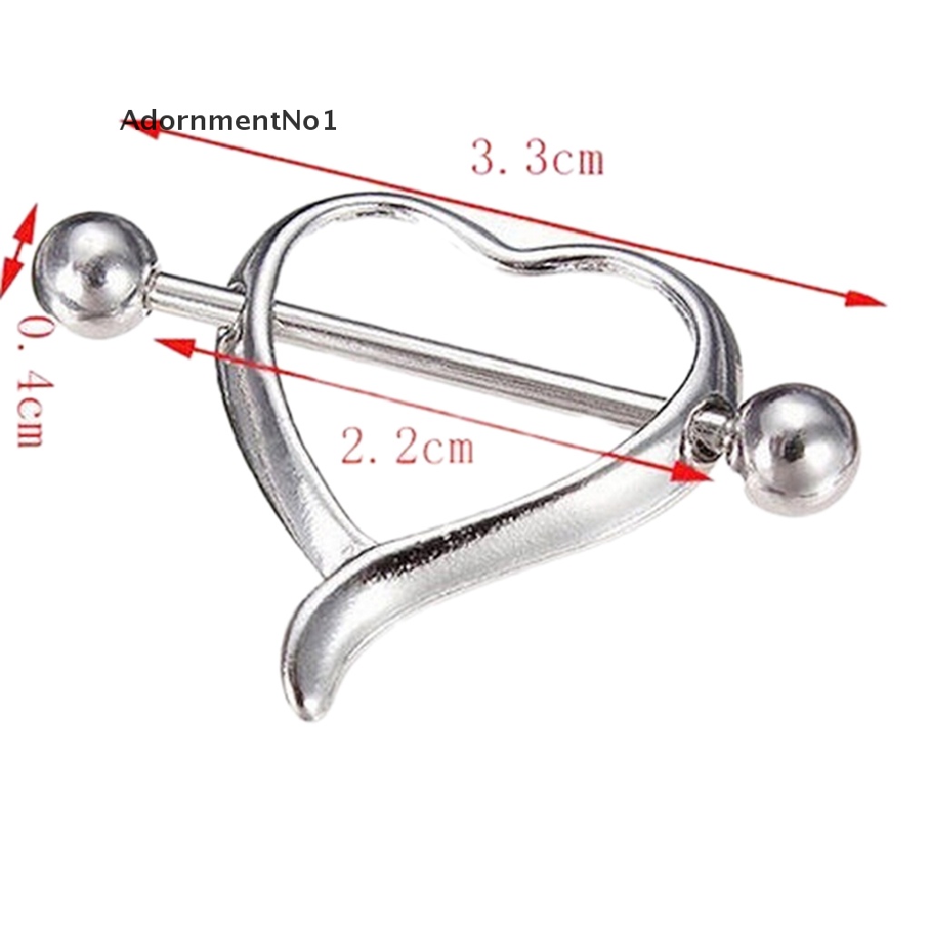 (AdornmentNo1) 1pc / 1 Pasang Anting Tindik Puting Bentuk Hati Bahan Surgical Steel Untuk Wanita