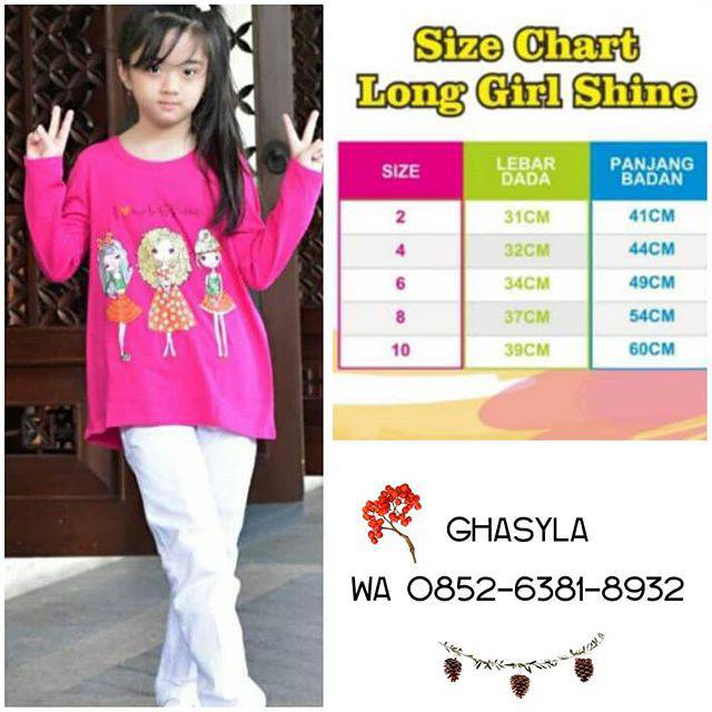 KAOS LENGAN PANJANG / BAJU ANAK PEREMPUAN / BAJU / KAOS / BAJU KAOS ANAK PEREMPUAN/BAJU ANAK /