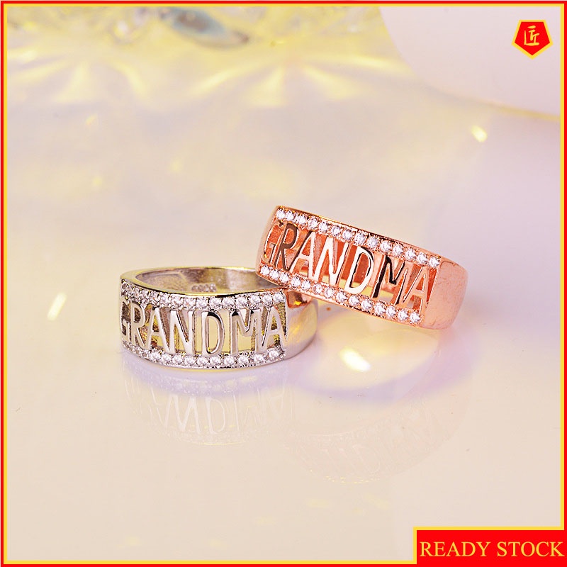 [Ready Stock]Simple Women's Diamond 18K Rose Gold Ring