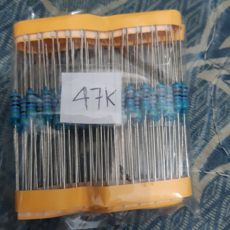 Resistor 47K 1/2W 1% metal film taiwan 100biji