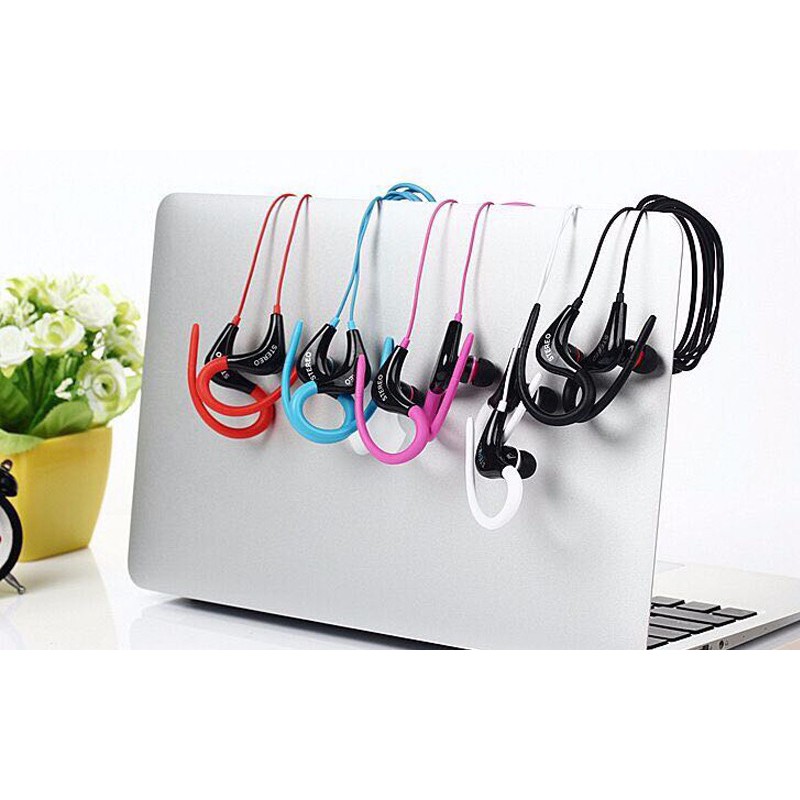 Earphone Sport Extra Bass Handsfree dengan Microphone - Black