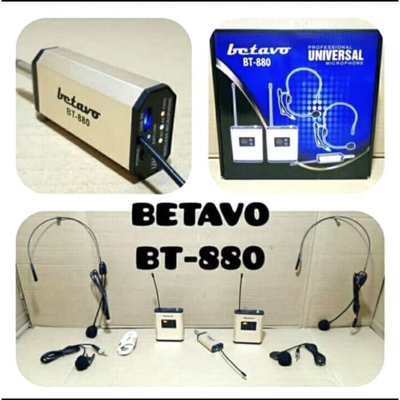 Mic Wireless Betavo BT -880 Clip -0n USB Charger Original