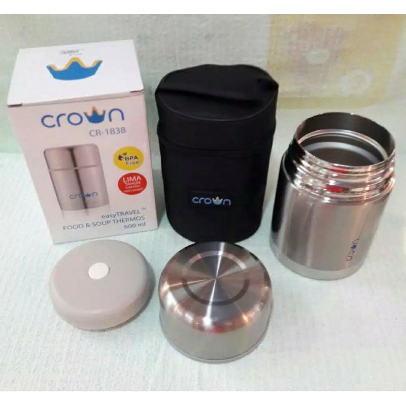 CROWN Snuggle CR6838 Food Jar 530ml-Termos Makan Dan Sop