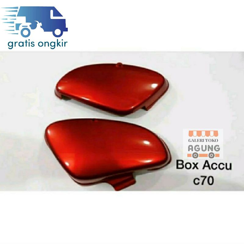 TUTUP BOK AKI C70 MERAH bok aki c70 merah - tepong aki c70 - tutup aki c70 c50 - bok aki c70