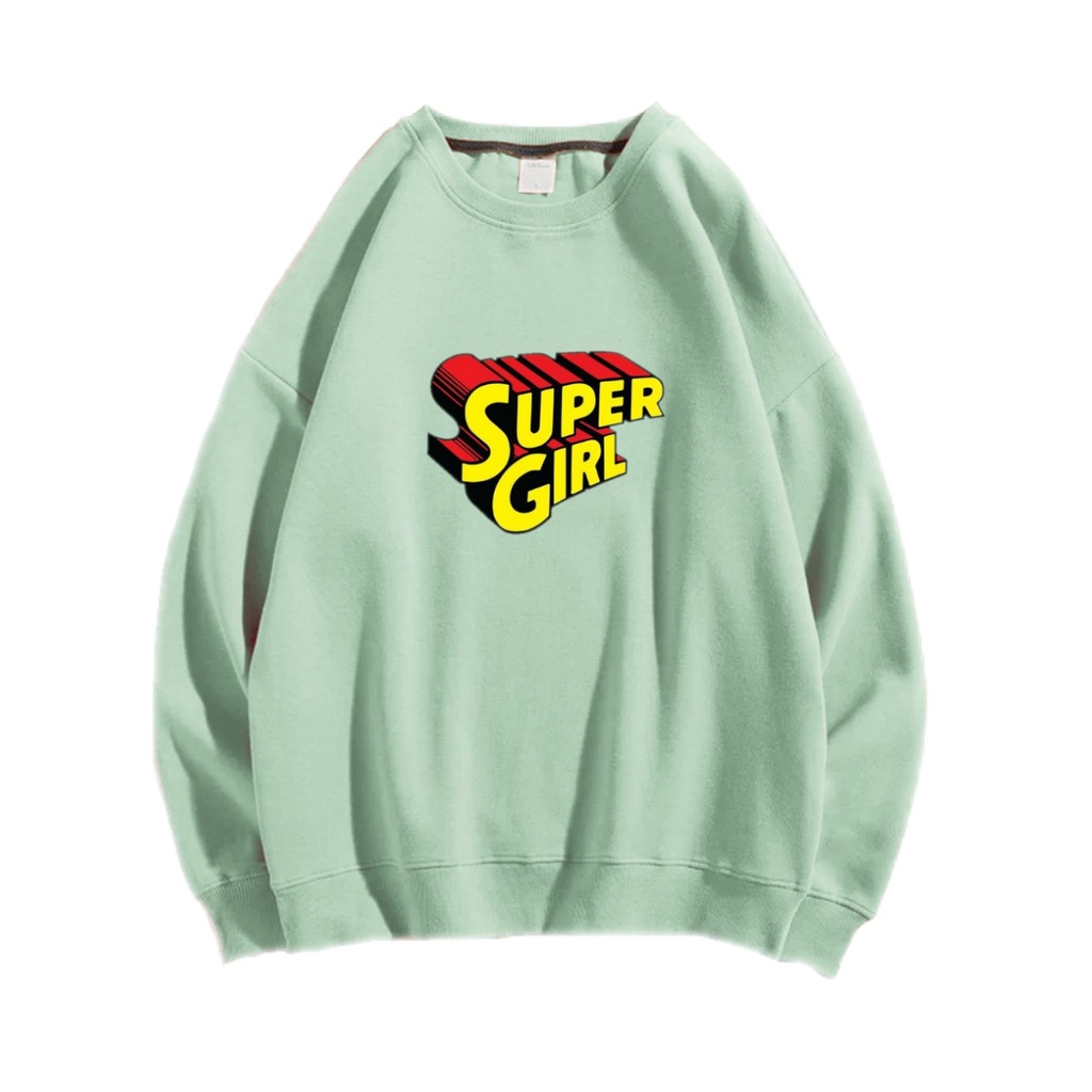 SUPER GIRL SWEATER CREWNECK Size M-XXL GAWA