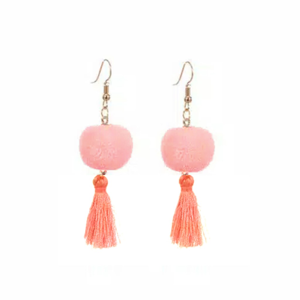 Anting Fashion Wanita Model Pompom Kombinasi 189