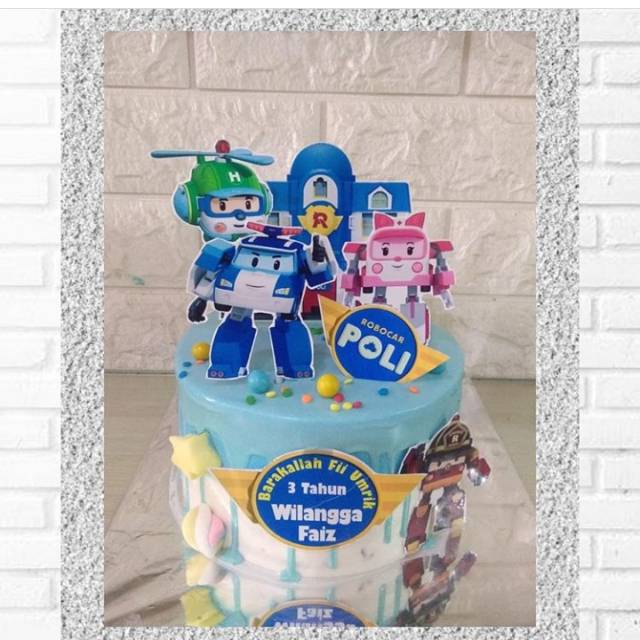 Jual robocar poli / birthdya cake / kue ulang tahun | Shopee Indonesia