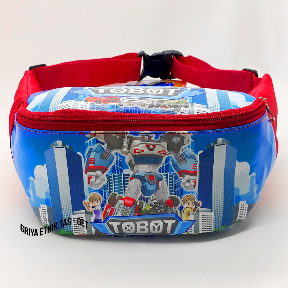 Tas Pinggang anak laki laki Karakter TOBOT Promo - Waistbag anak cowok Tobot Dsikon - Waist bag mini