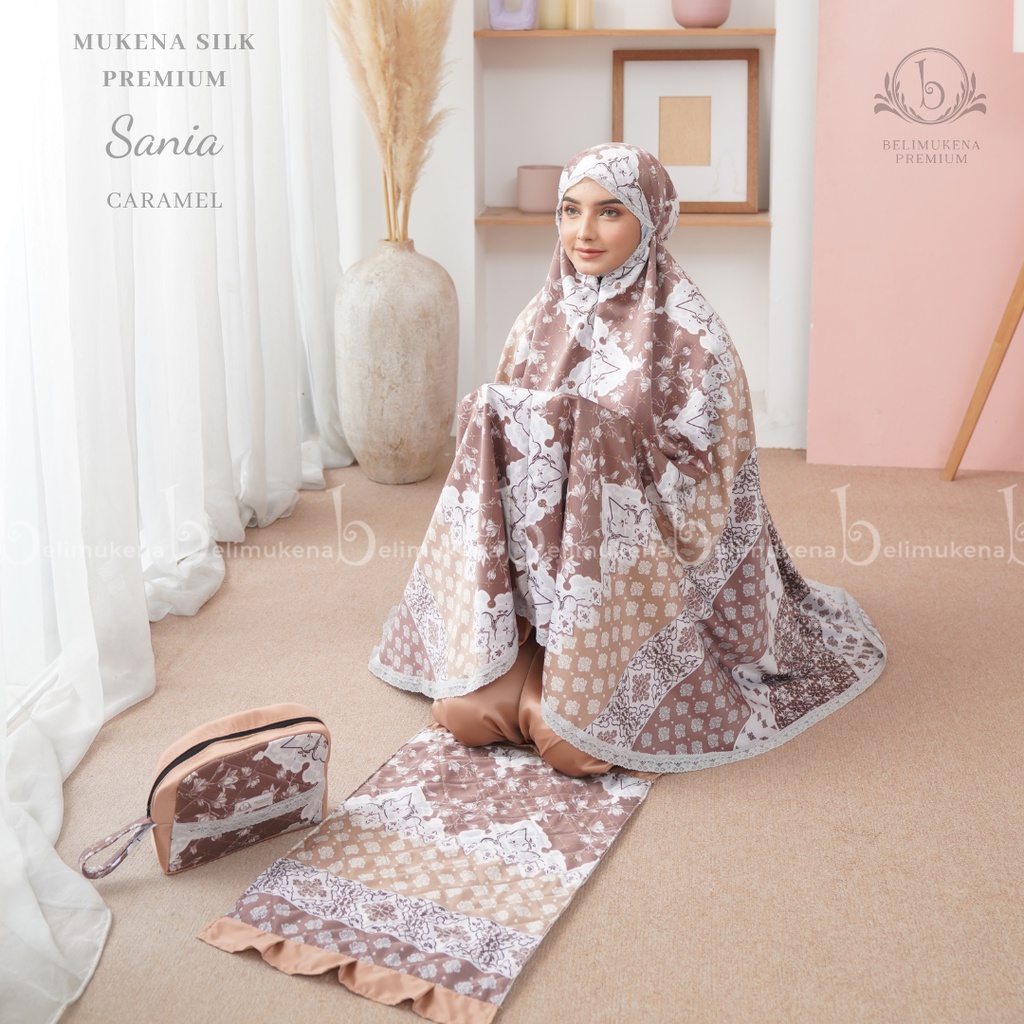 Mukena Silk Premium 2in1 Sania Set Sajadah