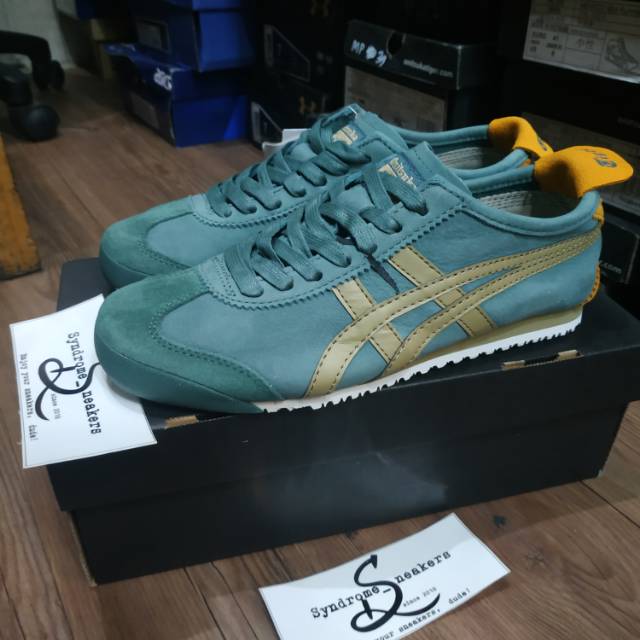 Onitsuka Tiger Mexico 66 Leather Olive Green Miror Original Bnib