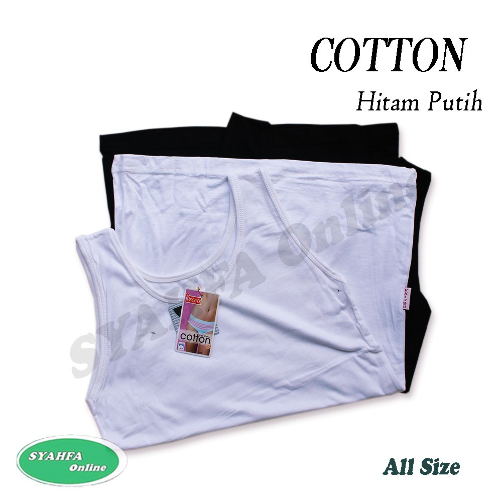 TANGTOP COTTON HITAM/PUTIH wanita dewasa  | kaos dalam wanita | kaos kutang