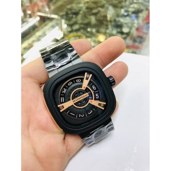 Jam tangan pria rantai analag super Premium model elegant water resistant