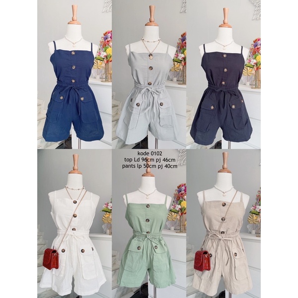 stelan tanktop+hotpants katun linen polos.set nixie wanita import murah.oneset tanktop+celanapendek linen polos wanita import murah,stelan murah wanita