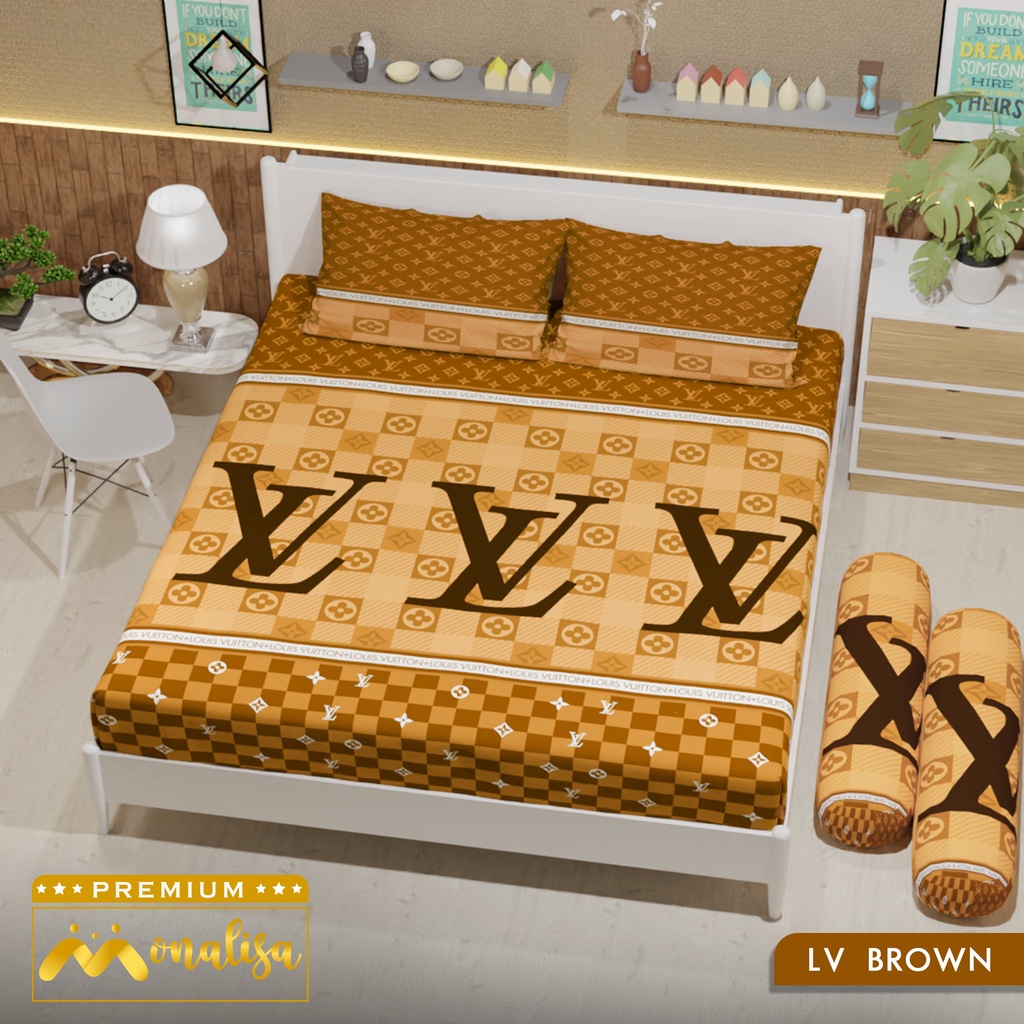 Monalisa Premium Sprei Uk 160/180 - LV Brown