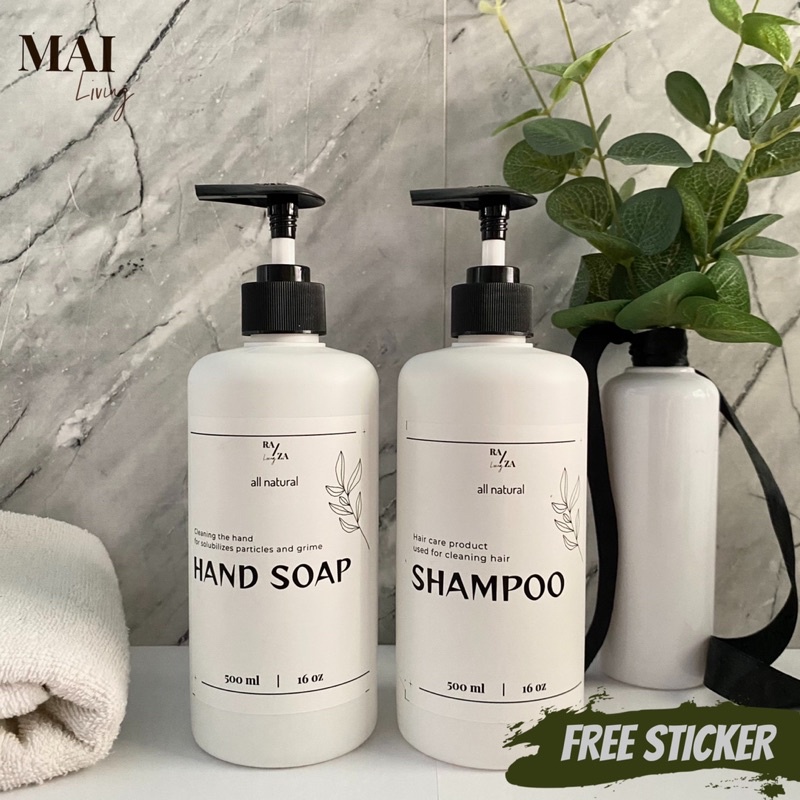 MAI Living Bathroom Organizer / Botol Refil Sampo / B&W series