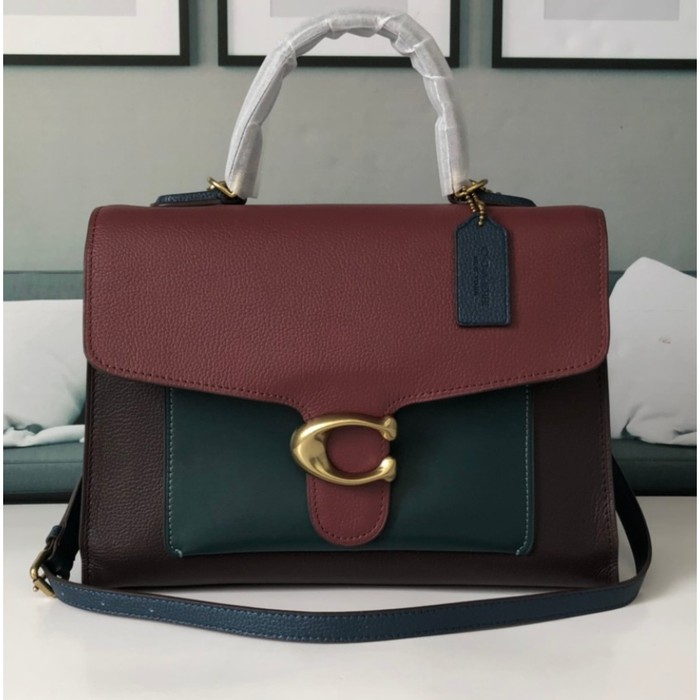 Coach Bag Tabby Top Handle In Colorblock Vintage Mauve / Brass - Tas Coach ORIGINAL Asli 100%