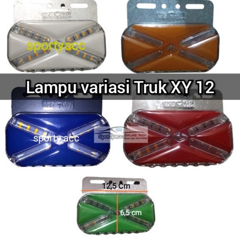 Lampu variasi truk box bak fusso xy 12