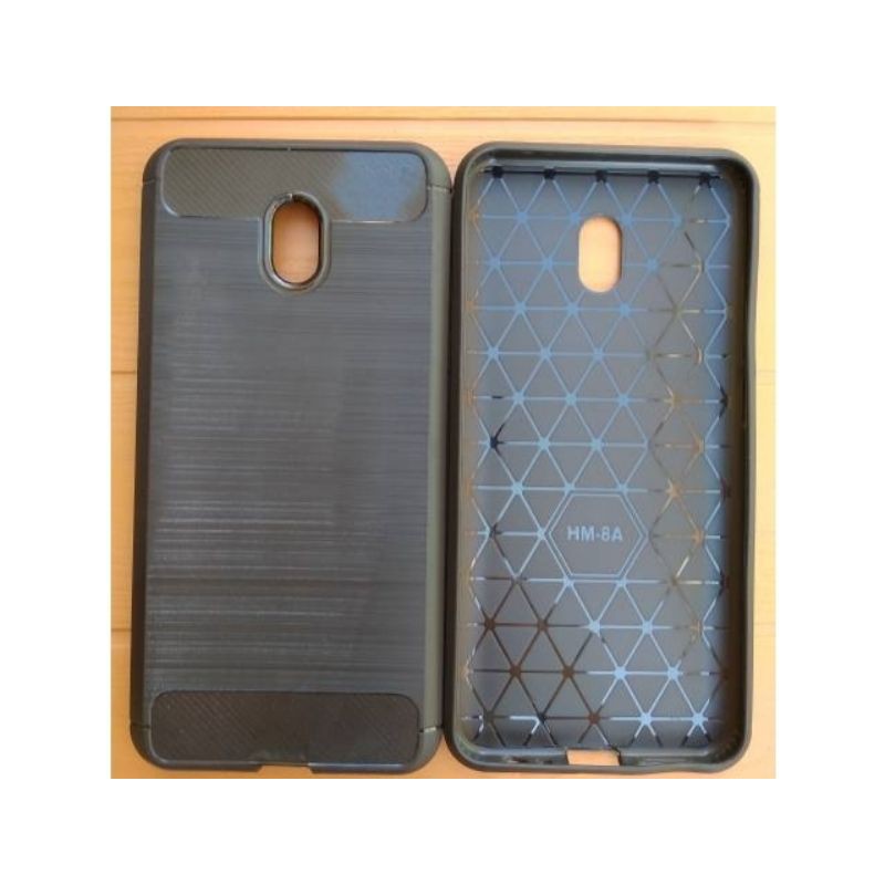 SOFTCASE REDMI 8A 8 7 7A 6A SLIM BLACK FIT CARBON IPAKY